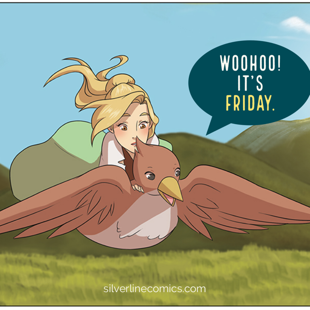 SilverlineComic's tweet photo. It's FRIDAY! Time to wind down. TINY has the right idea. Thinking we'll do a little gaming TONIGHT. Maybe we'll be heroes or maybe we'll be bad guys. What are your plans for tonight? #friday #gaming #familytime #freetime #metime #readabook #readacomicbook #makeminesilverline https://t.co/zrZthEe78v