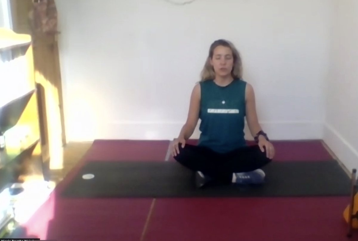 One_HealthTech's tweet photo. We've kicked off our #HealthTech Social - Hearing the @beamfeelgood amazing story and starting with some breathing exercises from Nicole!
Not that fun-a-fact, but the team members can't meet in person as they have #CysticFibrosis #CF, so virtual working isn't so new!
#OHTweek https://t.co/03wmGEefMm
