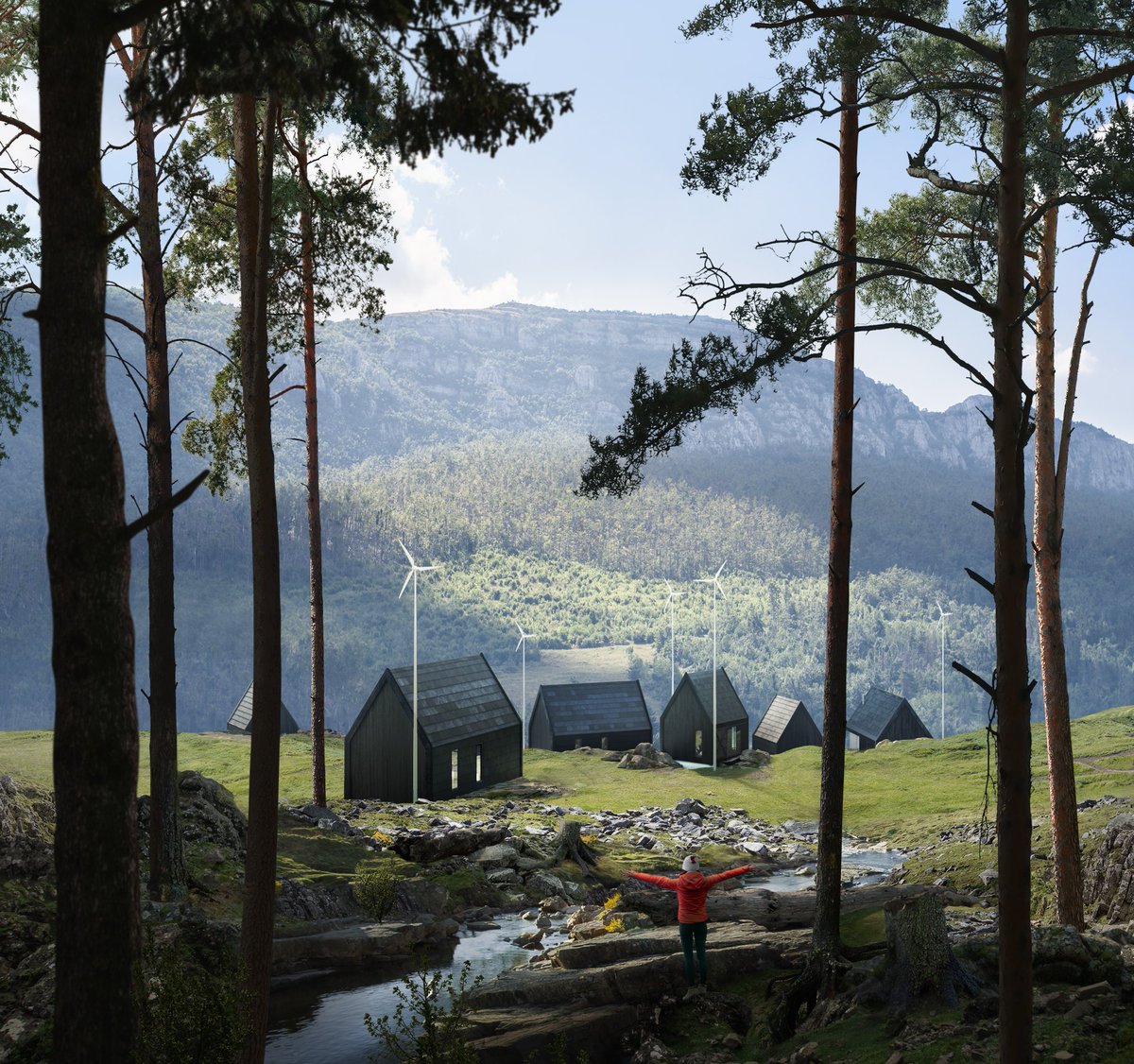 colotune's tweet photo. Our visual development artist made a tribute to her beloved painter Ivan Shishkin. 
It would look like an architectural illustration, if he did it;)
Stay tuned.
#colotune_lab #mattepainting #archviz https://t.co/eNyGRwURbp