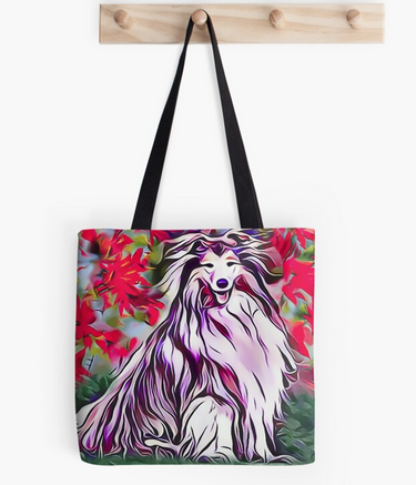 Sitting Rough #Collie - These Top Handle #Totebags are Just Perfect, Whether you are excited about a Trip, an outing to the Beach, or just looking for a way to pack up everything you need for the Day bit.ly/CollieBag