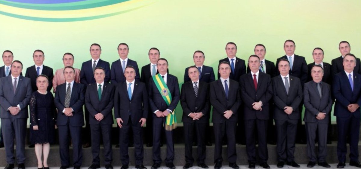 ursalbar's tweet photo. Vazou a foto dos novos ministros do Bolsonaro https://t.co/7gFiNzqt8N