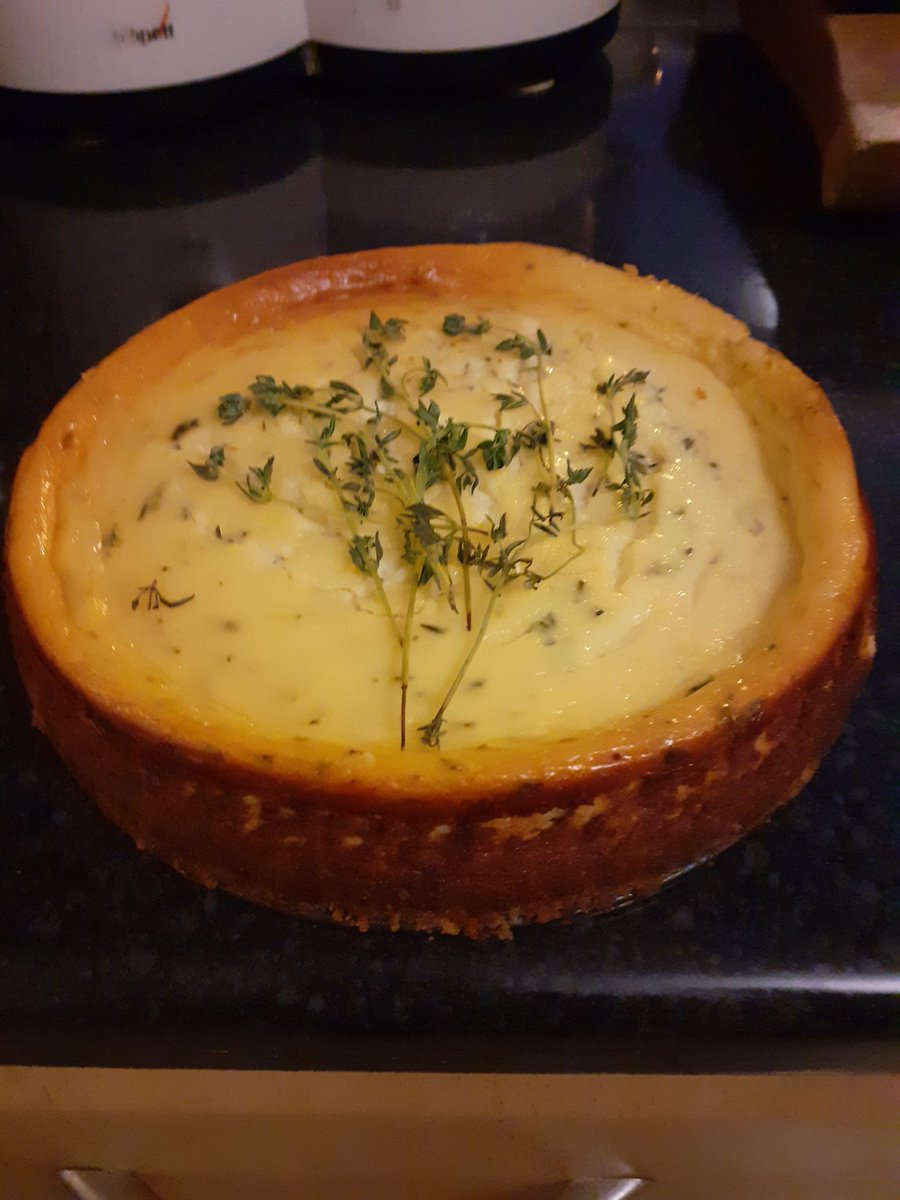 Goats' cheese, honey and thyme cheesecake. And an experimental parsnip and urfa chilli frittata(?) (the recipe was for little fritters and we thought... what if it was one massive fritter? It works!)
