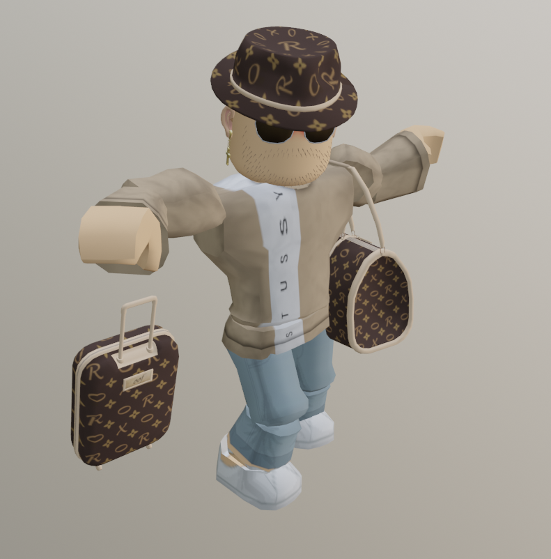 Builder Boy On Twitter Cop This New Look Roblox Robloxugc Robloxclothing Luxury Fedora R 150 Https T Co 46ftpmwjec Luxury Suitecase R 150 Https T Co Lsywslkduo Luxury Duffle Bag R 125 Https T Co 8f3asu4rwh Single Hanging Gold Earring R - roblox beard stubble