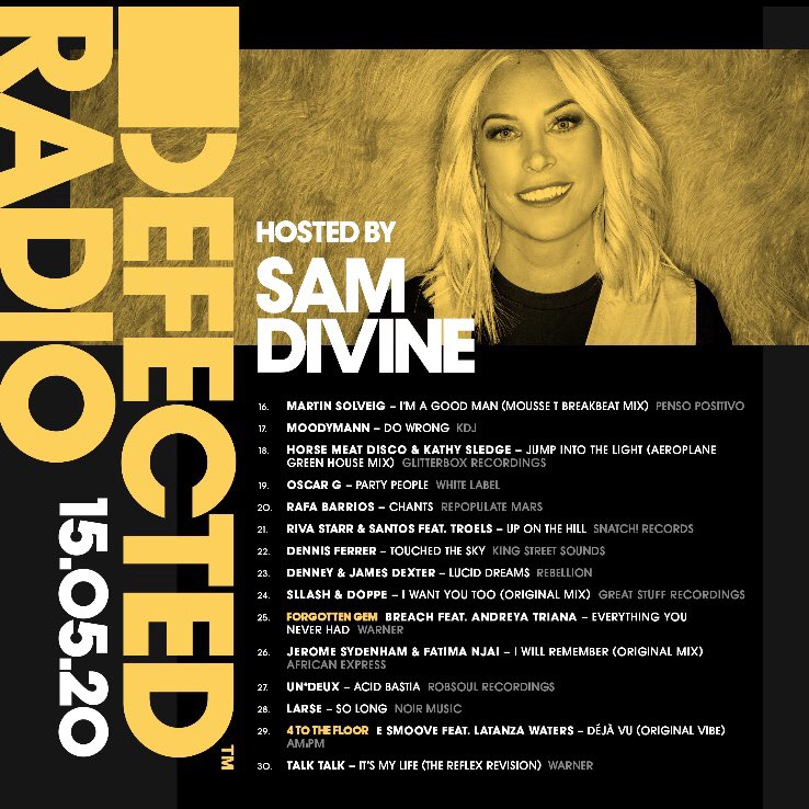 I’m back in the hot seat with another 2 hour special @DefectedRecords Radio Show 🔥🔊 We’ve been digging deep to bring you a jam packed show full of gems! 💎 Lock in here >> defectedradio.lnk.to/Shows 📻