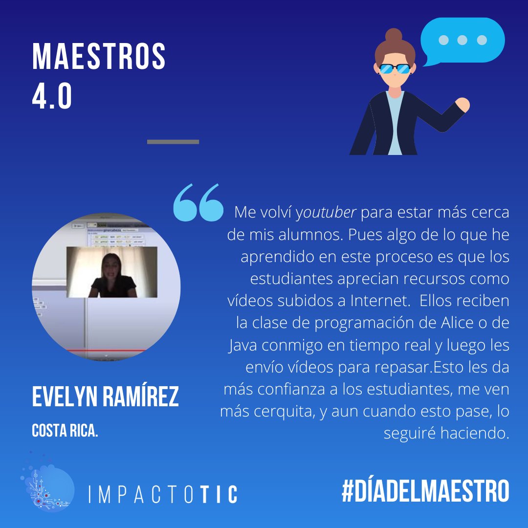 ImpactoTIC's tweet photo. Ser profesor durante la emergencia NO ha sido fácil y su labor es fundamental en el desarrollo del país, en el bienestar de la sociedad. 
 
¿Qué experiencias quisieran compartir en el #DíaDelMaestro? 
@OracleAcademy resalta algunos casos 👏👀 #EdTech 👇 https://t.co/otpOU6LsZZ