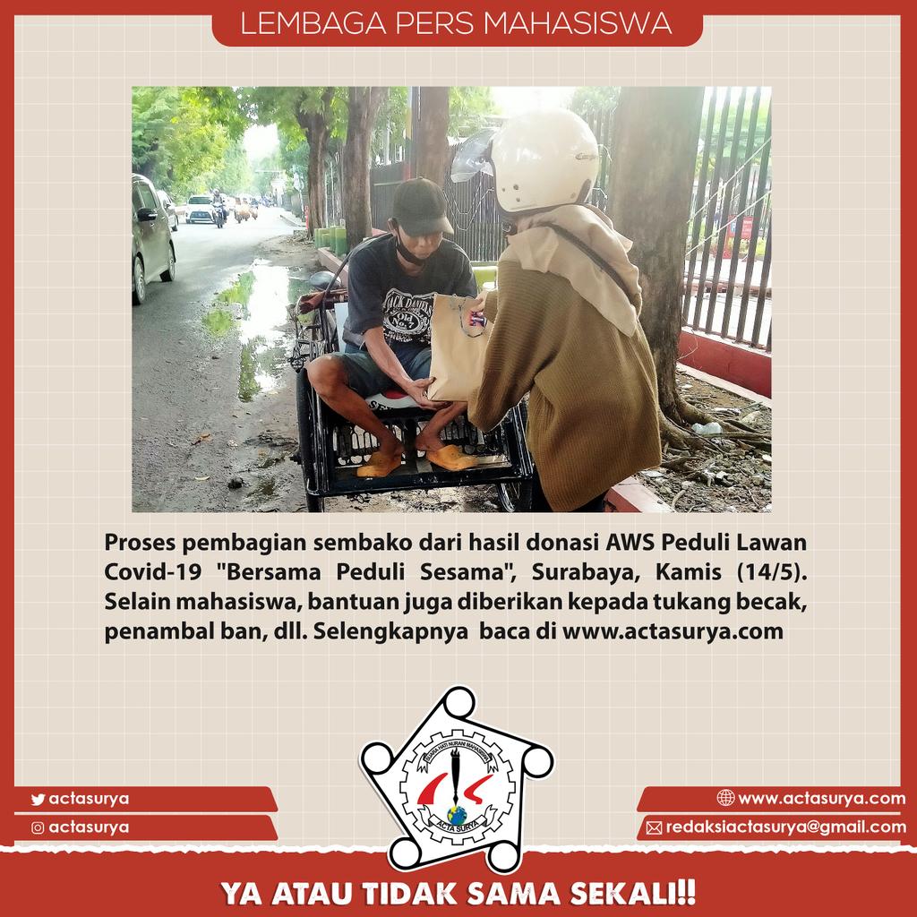 actasurya's tweet photo. "AWS Peduli Lawan Covid-19"
Cek berita terbaru kami di
https://t.co/yLhPaE2f3S
#persma
#persmahasiswa
#actasurya
#AWSPeduli
#BersamaPeduliSesama
#LawanCovid19
#BersatuLawanCovid19
#COVID19 https://t.co/hqBrs5OHSX