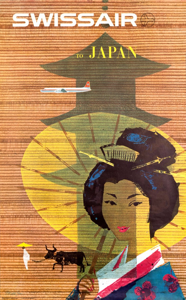 intlposter's tweet photo. New Acquisition: SwissAir to #Japan by Donald Brun (1958) 🎌

$800 at https://t.co/JN3lxaWTP5 https://t.co/Ny357zFnhS