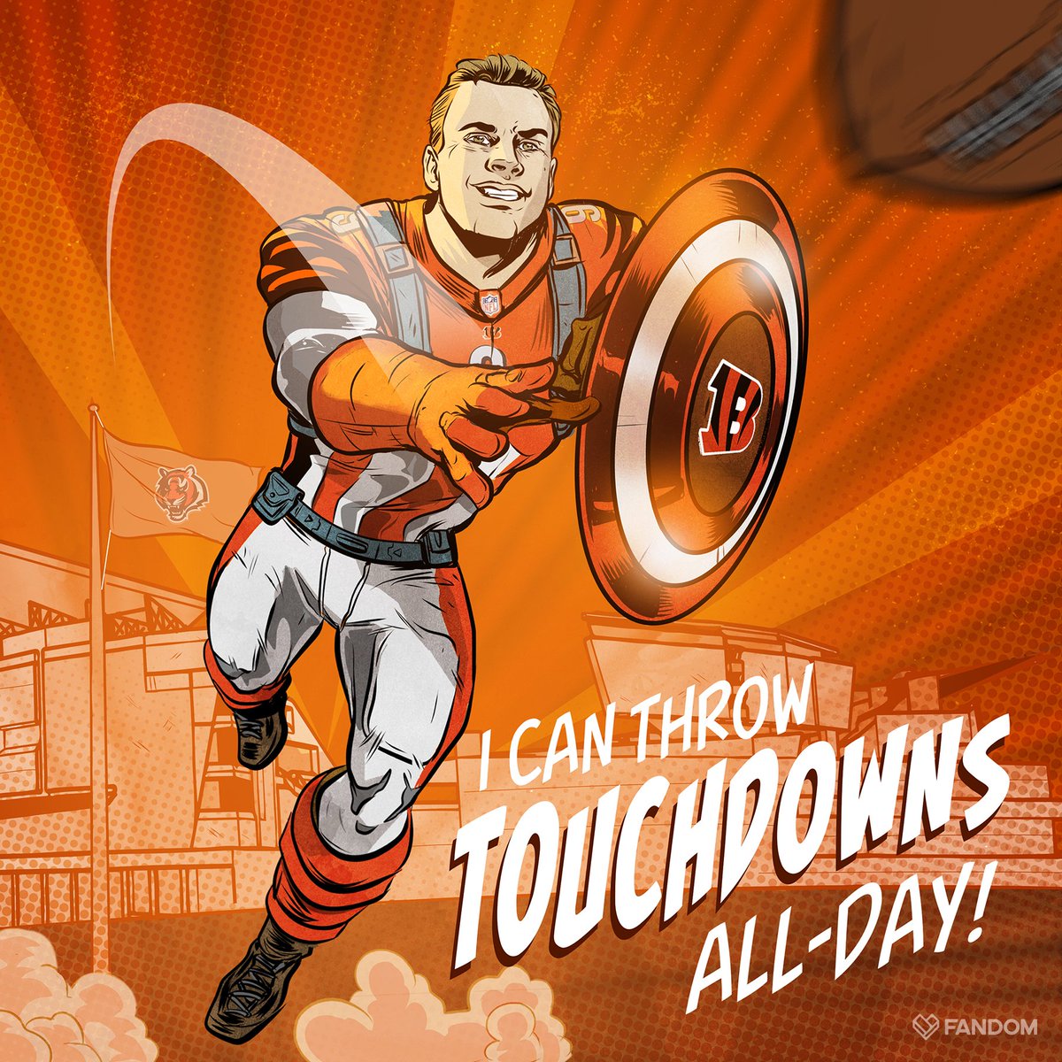 If @ChrisEvans gives up the shield, <a href="/Joe_Burrow10/">lau</a> can throw TDs all-day

(🤝<a href="/thecheckdown/">The Checkdown</a>)