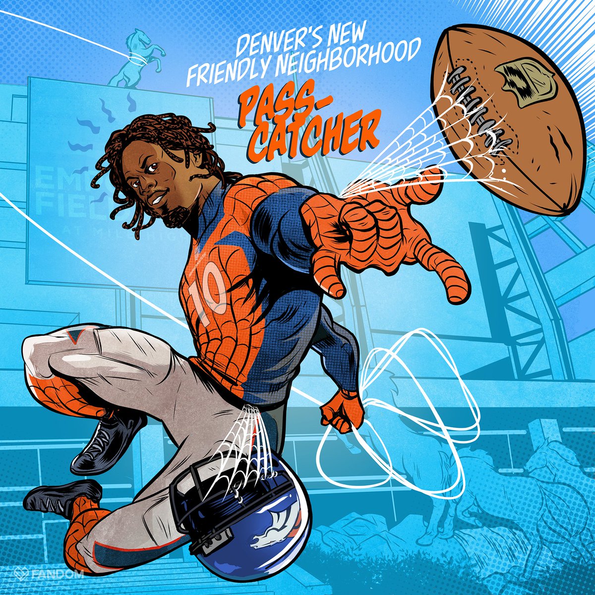 Watch out <a href="/TomHolland1996/">Tom Holland</a>, there's a new friendly neighborhood pass-catcher in @Denver

(🤝<a href="/thecheckdown/">The Checkdown</a>)