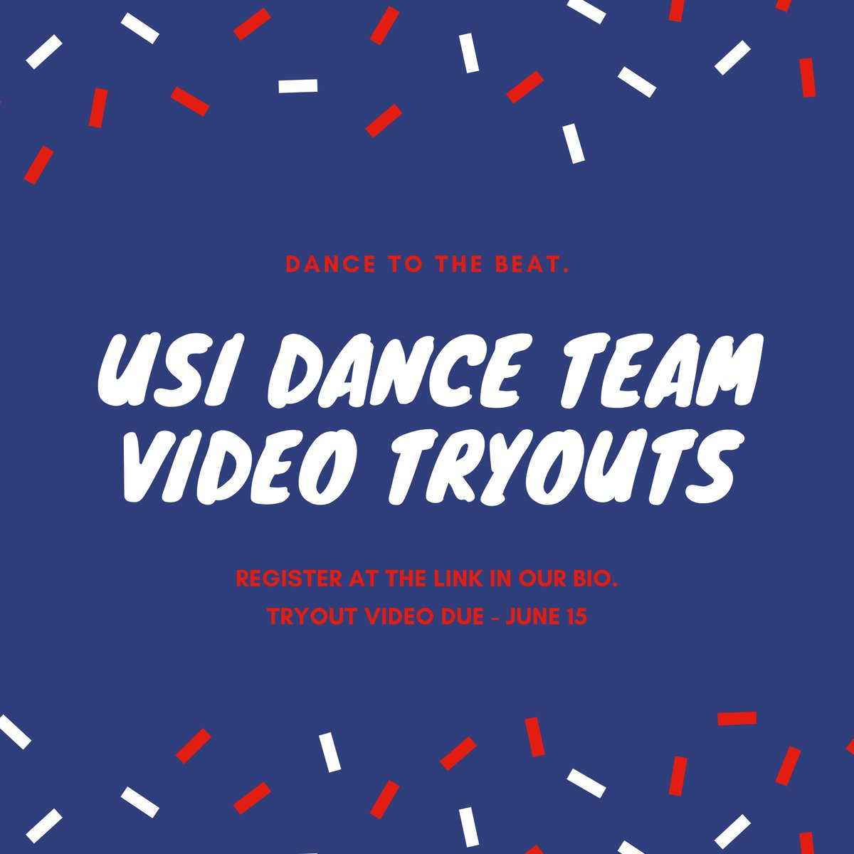 Our video #tryout deadline is quickly approaching! Click in the link in our bio to register. #USIDanceTeam #GoEagles #ScreaglePride #UniversityofSouthernIndiana #TheWorkIsWorthIt #CollegeDance #CollegeDanceTeam #DanceTeam #Dance #Dancing #Dancer <a href="/USIAthletics/">USI Athletics</a> <a href="/USIedu/">University of Southern Indiana</a>