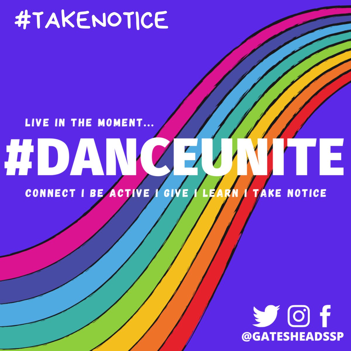 GatesheadSSP's tweet photo. We hope you’ve all enjoyed taking part in #DANCEUNITE! Keep the videos coming! Today’s all about taking notice and living in the moment so we want you to share with us what you’ve loved most about #DANCEUNITE - send us a video message @GatesheadSSP or comment! #GSDF20 #BePartOfIt https://t.co/DbSw5jHMk4