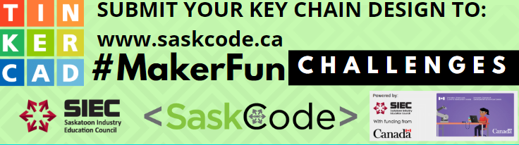 SaskCode's tweet image. Hey teachers, Fathers day is fast approaching.  The Saskcode Tinkercad Keychain project would be a perfect project to assign to your students.  @saskatooniec @GSCSNews @StoonPubSchools @StoonPubSchools @prairiespiritsd #saskcode #tinkercad #makerspace