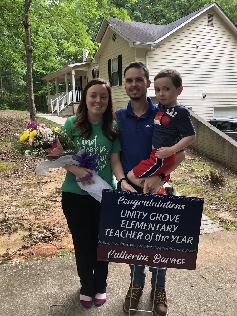 Annewilson02's tweet photo. We surprised our Teacher of the Year and Educational Support Personnel of the Year with a drive by celebration today! These two ladies are so deserving of this recognition. @UGE_HCS @HenryCountyBOE https://t.co/NP4TSdBoIb