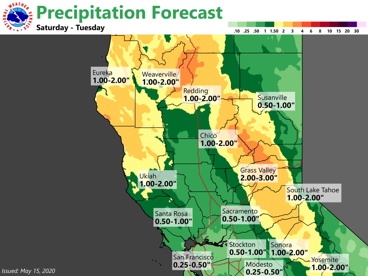 Periods of moderate to heavy rainfall is expected with the upcoming ...
