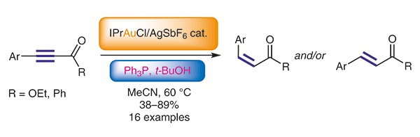 Gold-Catalyzed Partial Hydrogenation of Activated Alkynes Mediated by Triphenylphosphine (Porcel) <a href="/thiemechemistry/">Chemistry at Thieme</a>: doi.org/10.1055/s-0040…