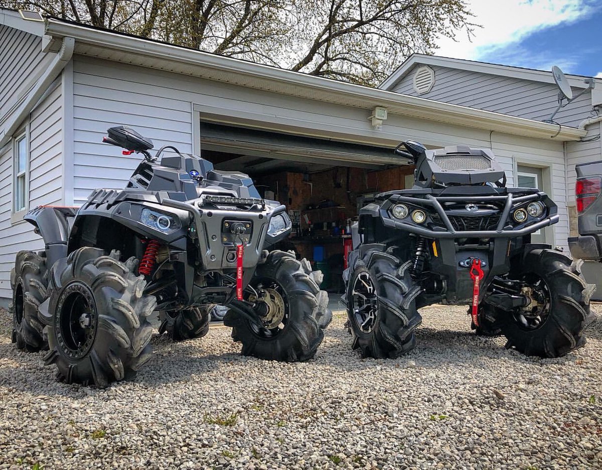 HighLifter's tweet photo. #Sportsman or #Outlander? 
#Outlaw2 or #Outlaw3? 
What’s your favorite combo? Let us know! 🥇

#HighLifter #Polaris #mudtires #cantgowrong #weekend #atv #fourwheeler https://t.co/6m6fQ11KW8