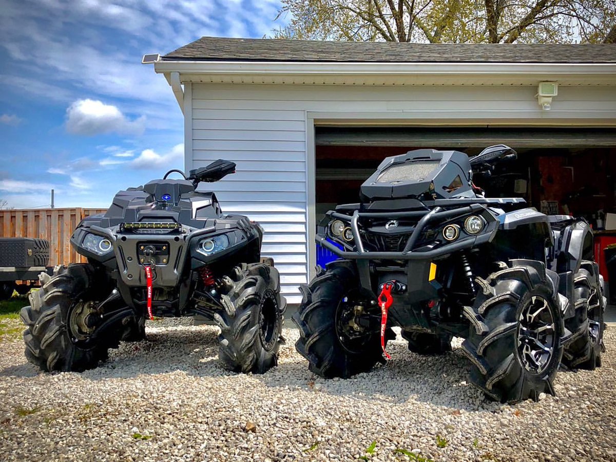 HighLifter's tweet photo. #Sportsman or #Outlander? 
#Outlaw2 or #Outlaw3? 
What’s your favorite combo? Let us know! 🥇

#HighLifter #Polaris #mudtires #cantgowrong #weekend #atv #fourwheeler https://t.co/6m6fQ11KW8