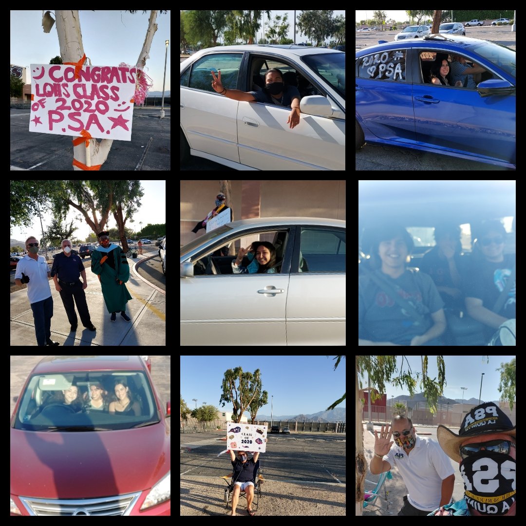 LQHSPSA's tweet photo. We really enjoyed seeing all the LQHS seniors at cap &amp; gown distribution last night. Obviously, seeing the PSA  Sr. cubs was especially heartwarming. Congrats LQHS Class of 2020! Perservere, Overcome and Thrive🐻 https://t.co/MTwA3h3ONQ