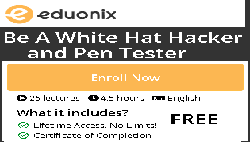 terabilisim's tweet photo. #KnockKnock  #COVID19 kapsamında ücretsiz eğitimler devam ediyor.  Eduonix tarafından sertifikalı " #Pentester and WhiteHat #Hacker " eğitimi verilmektedir.
https://t.co/JnXvIiUy6f https://t.co/vNZzKuSHO7
