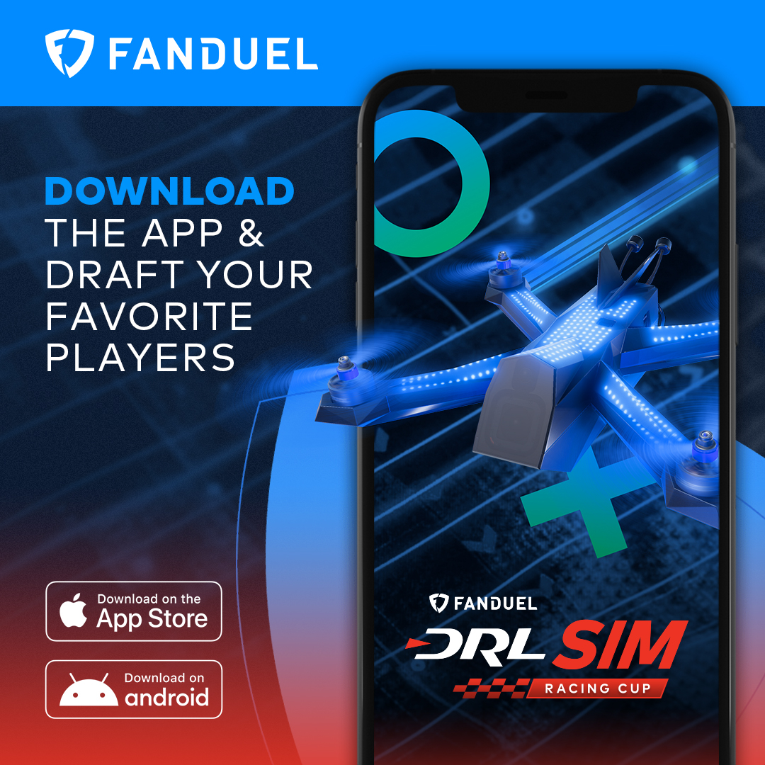 DroneRaceLeague's tweet image. If you think you know who will win, you could win a share of $1K in prizes. Download @FanDuel and draft your favorite pilots for tomorrow's #SIMCUP.