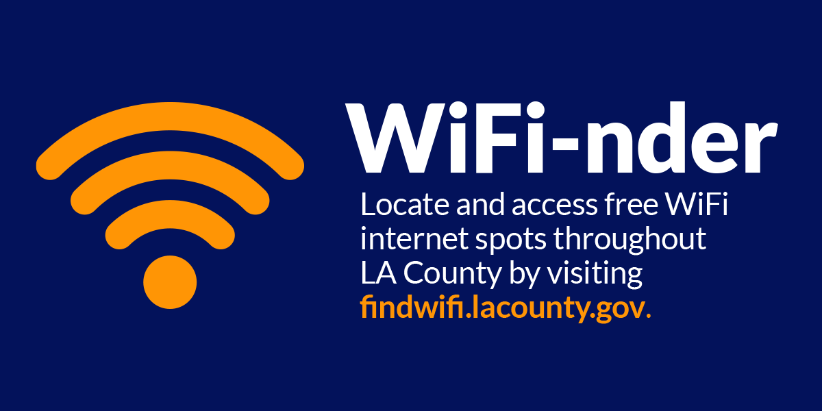 CountyofLA's tweet photo. Need Wi-Fi? We can help you get connected. Locate and access free internet spots by visiting https://t.co/7AXkf2U6e2 https://t.co/uO8GEkfwHi