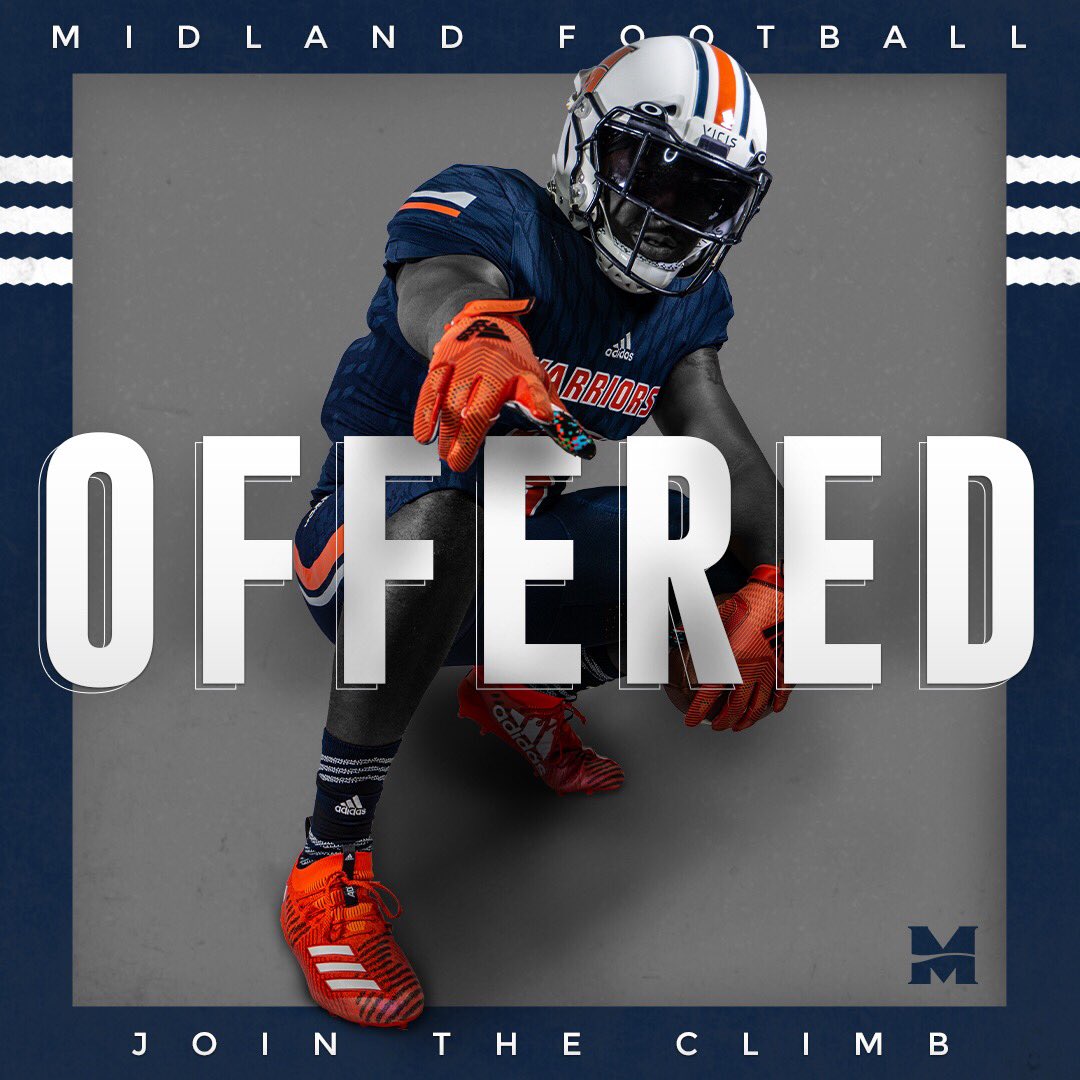 #4 Blessed to receive a(n) offer from Midland University. #GoWarriors @PasHSBulldogs @PasHSFootball @Phsfootball52 @Coach_Rose_23 @Fleming_Coach All Glory To God🌹🐐
