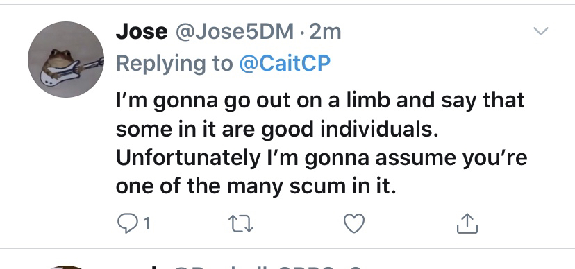 caitcp's tweet image. Just thought i would like to shed some light on the threats/hate that i have been receiving, even after leaving the CPO staff team. Things like this just need to stop. Sending threats to someone is never okay. Periodt. I dont feel like I should have to justify 1/3