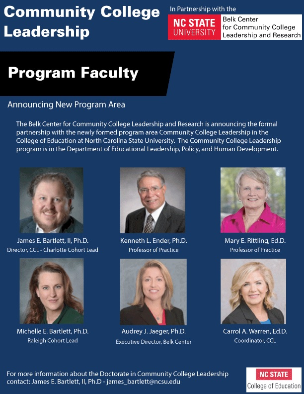 drjamesbartlett's tweet photo. First night of new 2020 #communitycollege leadership doctoral cohort @NCState looking forward to discussion on @nogreaterodds with @CharleneSGibson @CSNCoyote @ProfMcCoy @ncstatebelk @NCStateCED @DrMBartlett @DrCarrolWarren #NscuCCL Community College Leadership #studentsuccess https://t.co/IeVIdlJRh7