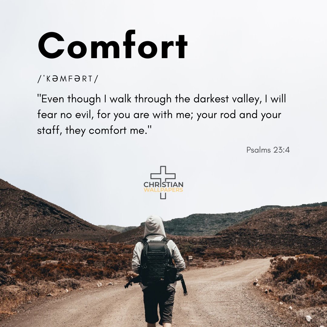 christianwallpp's tweet photo. "Even though I walk through the darkest valley, I will fear no evil, for you are with me; your rod and your staff, they comfort me." - Psalms 23:4

Thanks @unsplash for the picture

How God comforted you this week? Comment below ✍

#jesus #bible #wallpapers #christian #god https://t.co/kVbaDEPi8I