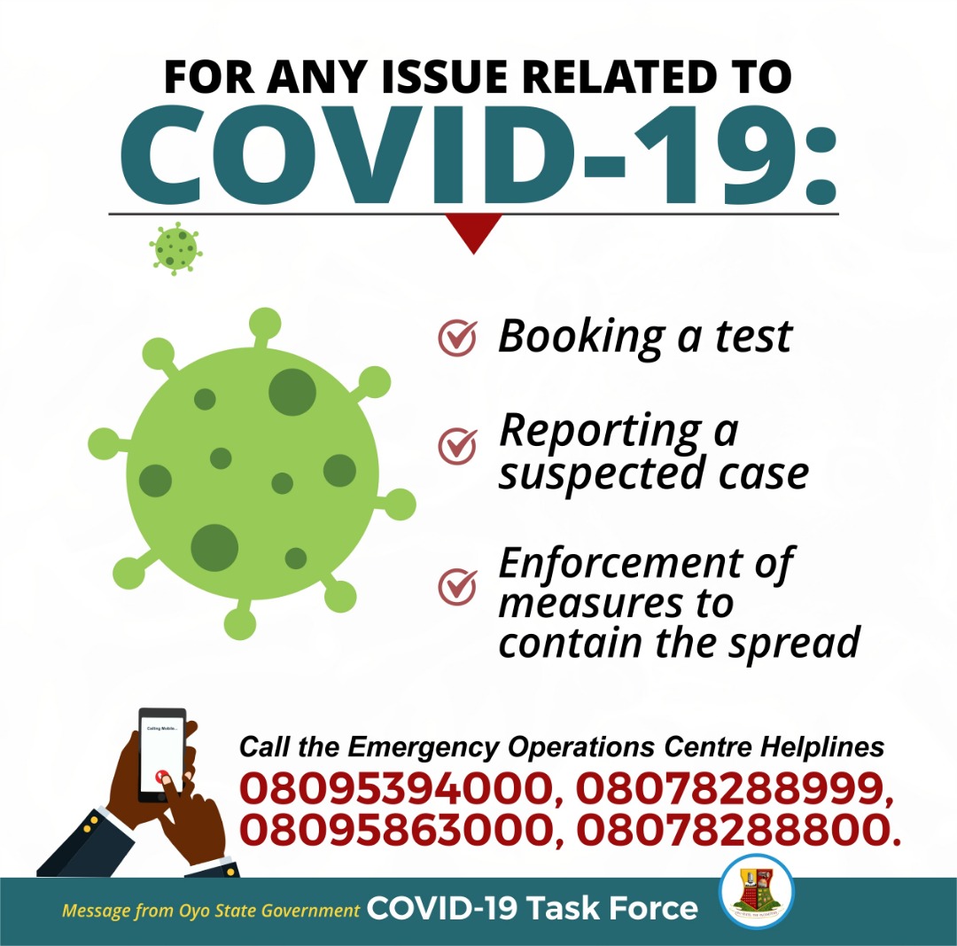 seyimakinde's tweet photo. OYO STATE COVID-19 TASK FORCE UPDATE (MAY 15, 2020)

1. Eleven confirmed COVID-19 patients at the Infectious Disease Centre, Olodo, have received their second NEGATIVE test results and have been discharged. This brings the number of discharged cases in Oyo State to twenty-eight. https://t.co/tWFL8T5k95