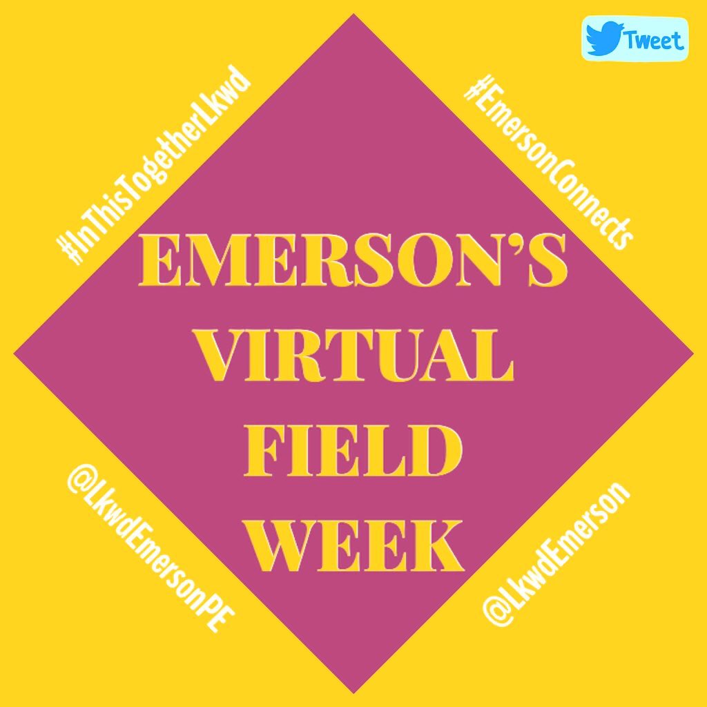 If you didn’t get your Virtual Field Week videos in yet, don’t worry! 💜💛 Try out a challenge out this weekend. We would love to see your videos!! Feel free to post &amp; tag us or email them to <a href="/LkwdEmersonPE/">George Russ</a>. #EmersonConnects #InThisTogetherLkwd