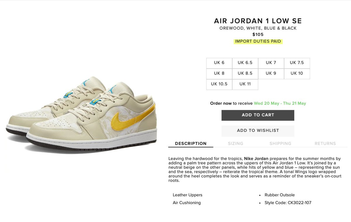 jordan 1 low se palm tree