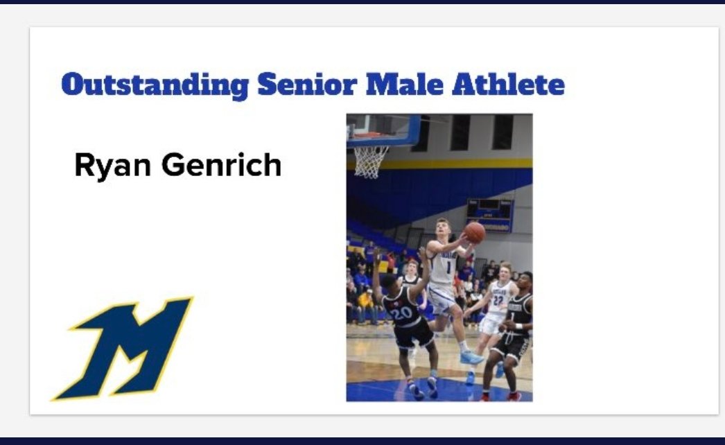 Congratulations to <a href="/RyanGenrich/">Ryan Genrich</a> for earning the Male Athlete of the Year Award!   Well deserved young man! #GoIndians #GoBlueBeGold