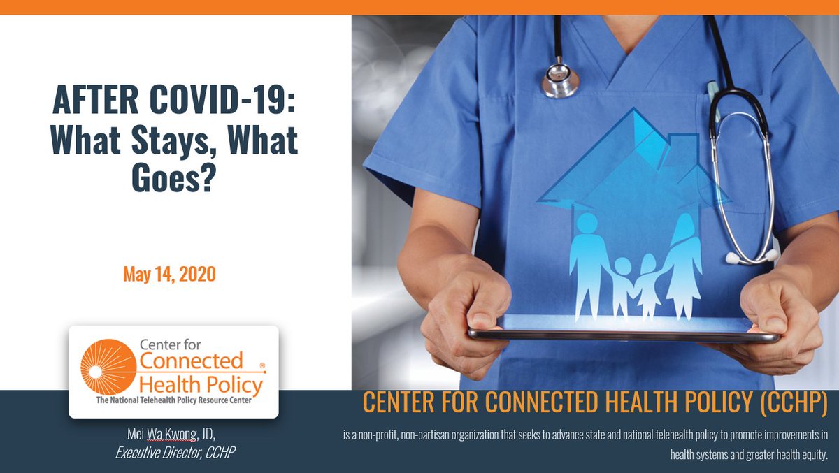 NEW VIDEO... Telehealth Policy in a Post-COVID-19 World 
youtu.be/xjLsGyhHZC0 Listen to <a href="/CCHPCA/">CCHP</a>'s Mei Kwong as she discusses what temporary policy changes might remain Post-COVID-19 &amp; what issues policymakers may think merit future action #COVID19 #TelehealthPolicy #Telehealth