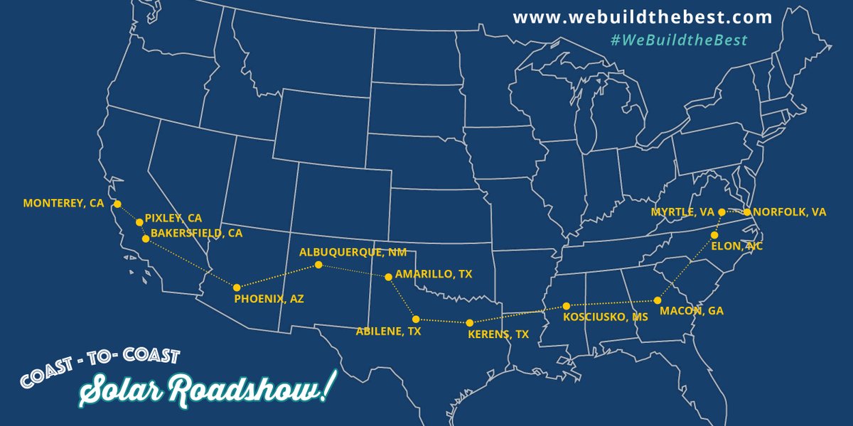 ampacity_llc's tweet image. It’s official! RPCS Director of Safety &amp;amp; Training Sean DuFosee has made it from one coast to another on his #SolarRoadshow! This definitely gives us that #FridayFeeling. Here's a map to catch up on his progress.

#followthesun #WeBuildtheBest