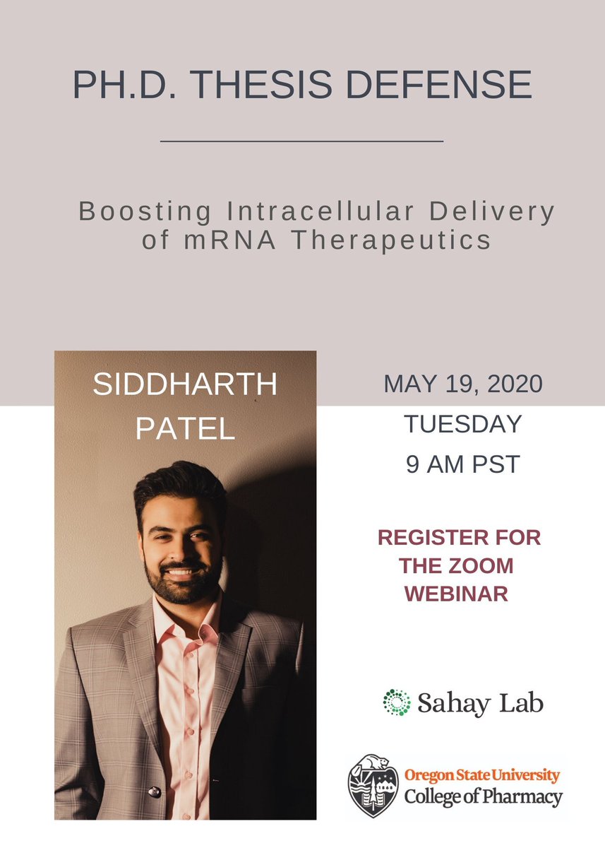 sahayg1's tweet photo. @Sid_Patel7 my first graduate student began his journey for PhD in 2015 (two person lab). His first project-with a company called Moderna. The lab has since grown and Moderna is fighting a pandemic (and is on CNN). Tune to support last leg of his voyage! https://t.co/k1ituSGIIh https://t.co/uLpbIYYMAq