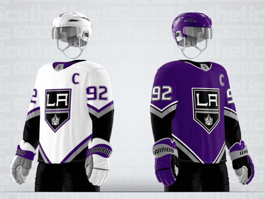 #LAKings concept uniforms I designed and posted at <a href="/icethetics/">icethetics</a>. What do you think <a href="/LAKings/">LA Kings</a> fans? #gokingsgo icethetics.com/concepts/purpl…