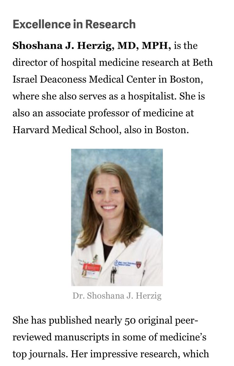 EileenEReynolds's tweet photo. Congrats to my amazing colleague  @ShaniHerzig on the @SocietyHospMed award for Excellence in Research. She is a triple threat @BIDMC_IM fantastic teacher and @bidhospitalists star clinician. @BIDMC_GenMedRes https://t.co/YYDTFMq7Ru