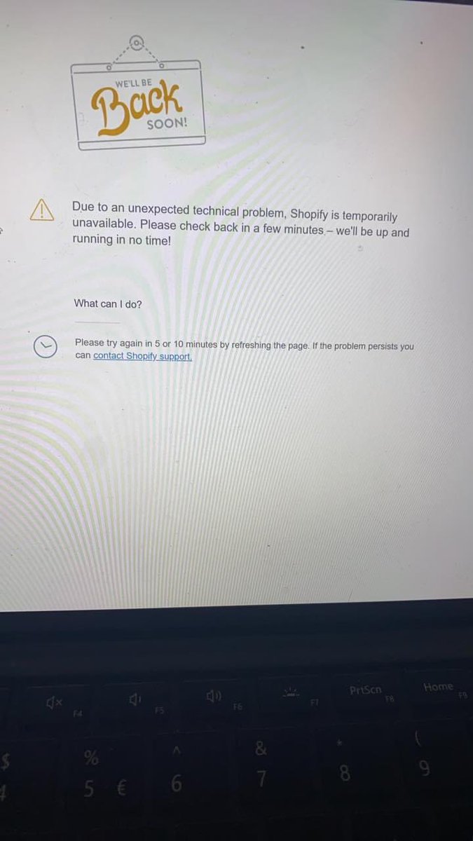 officialnkn's tweet photo. @Shopify @ShopifyPartners  is shopify down? https://t.co/Qlx6ZaZVrr