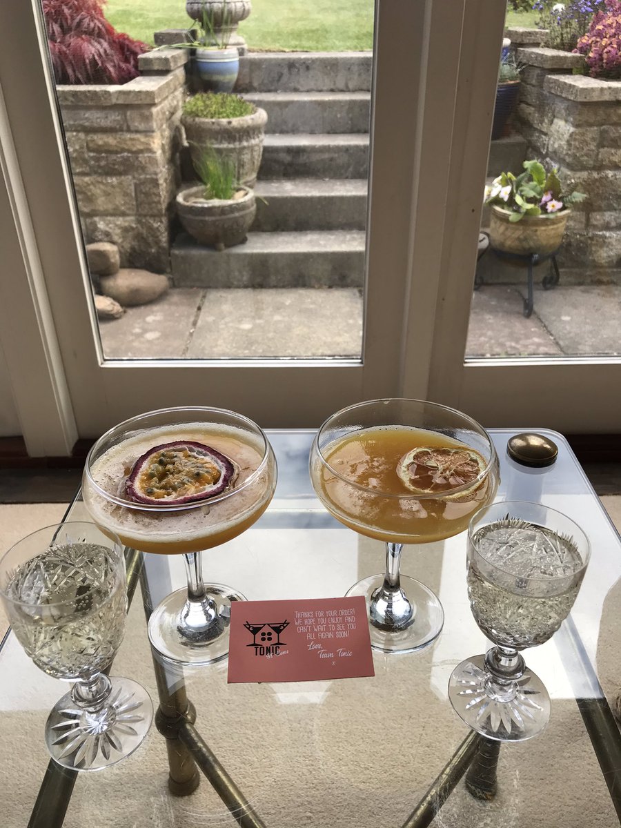 Fantastic, home delivered porn star martinis from @TonicEdin ...cheers!!!
