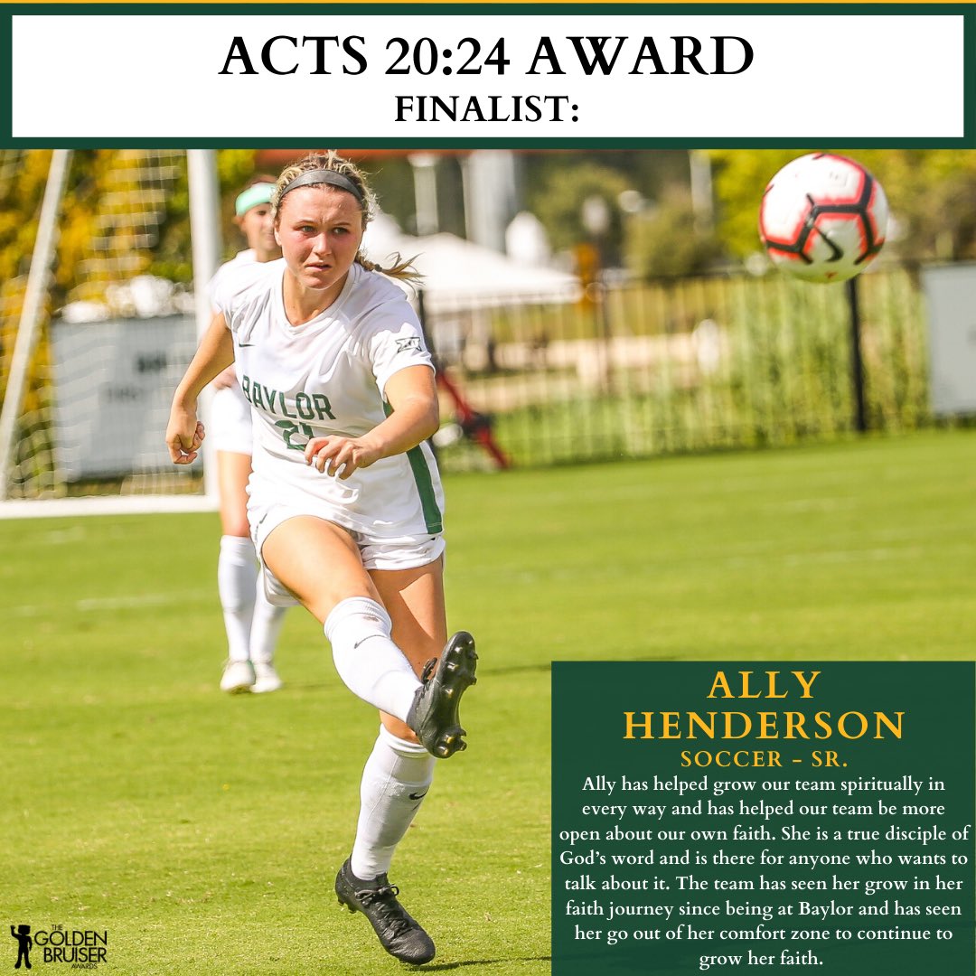 BaylorSACE's tweet photo. “I consider my life worth nothing to me; my only aim is to finish the race and complete the task the Lord Jesus has given me...” Acts 20:24  
These finalists constantly show their dedication to spiritual growth and discipleship. 

#GoldenBruisersWeek🐻🏆 https://t.co/c8zkjEJYqd