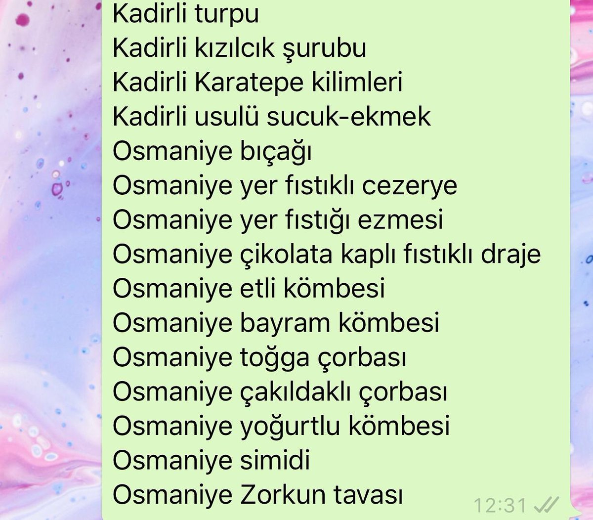 İlimizin tescili alınabilecek ürünleri. 
Şehit Veli Demiryürek Bilim ve Sanat Merkezi-Osmaniye
Destek1 öğrencileri
Abdullah ÇİFTCİ
Sosyal Bilgiler Öğretmeni