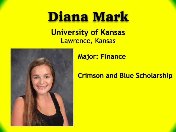 SMSSeniors2020's tweet photo. Congratulations to Diana Mark, who will attend the University of Kansas to major in Finance! Diana is the recipient of the Crimson and Blue Scholarship. @UnivOfKansas https://t.co/1edXzPMtXx