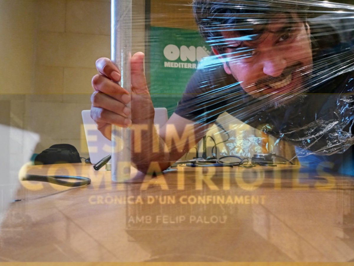 FelipPalou's tweet photo. 📻 Als estudis d'@OnaMediterrania en mode profilàctic.
🎻 Estam preparant el programa d'aquesta setmana amb totes les mesures sanitàries necessàries per entendre el món de la sobreinformació. #EstimatsCompatriotes
@EstimatsC https://t.co/dmrI2Pvzu4
