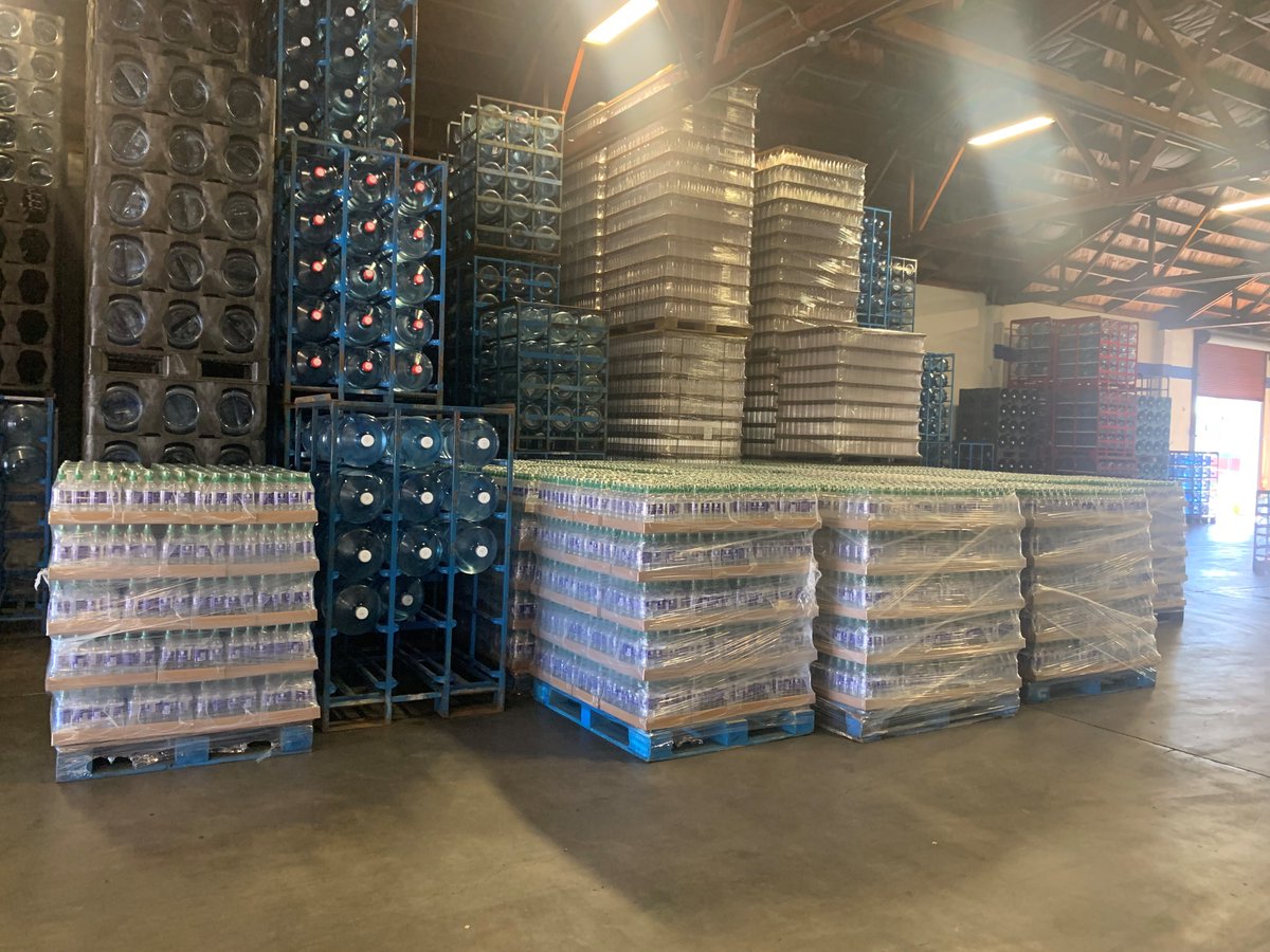BrookcrestWater's tweet photo. While things are certainly not back to "normal", they're definitely starting to pick back up around here!  Another semi load of case water ready to go out.  Huge thanks to all members of our team for their hard work! #BottledWater #CustomLabeledWater #OfficeCoffeeService https://t.co/pHP2WxueOf