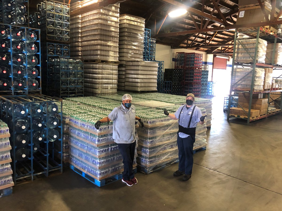 BrookcrestWater's tweet photo. While things are certainly not back to "normal", they're definitely starting to pick back up around here!  Another semi load of case water ready to go out.  Huge thanks to all members of our team for their hard work! #BottledWater #CustomLabeledWater #OfficeCoffeeService https://t.co/pHP2WxueOf