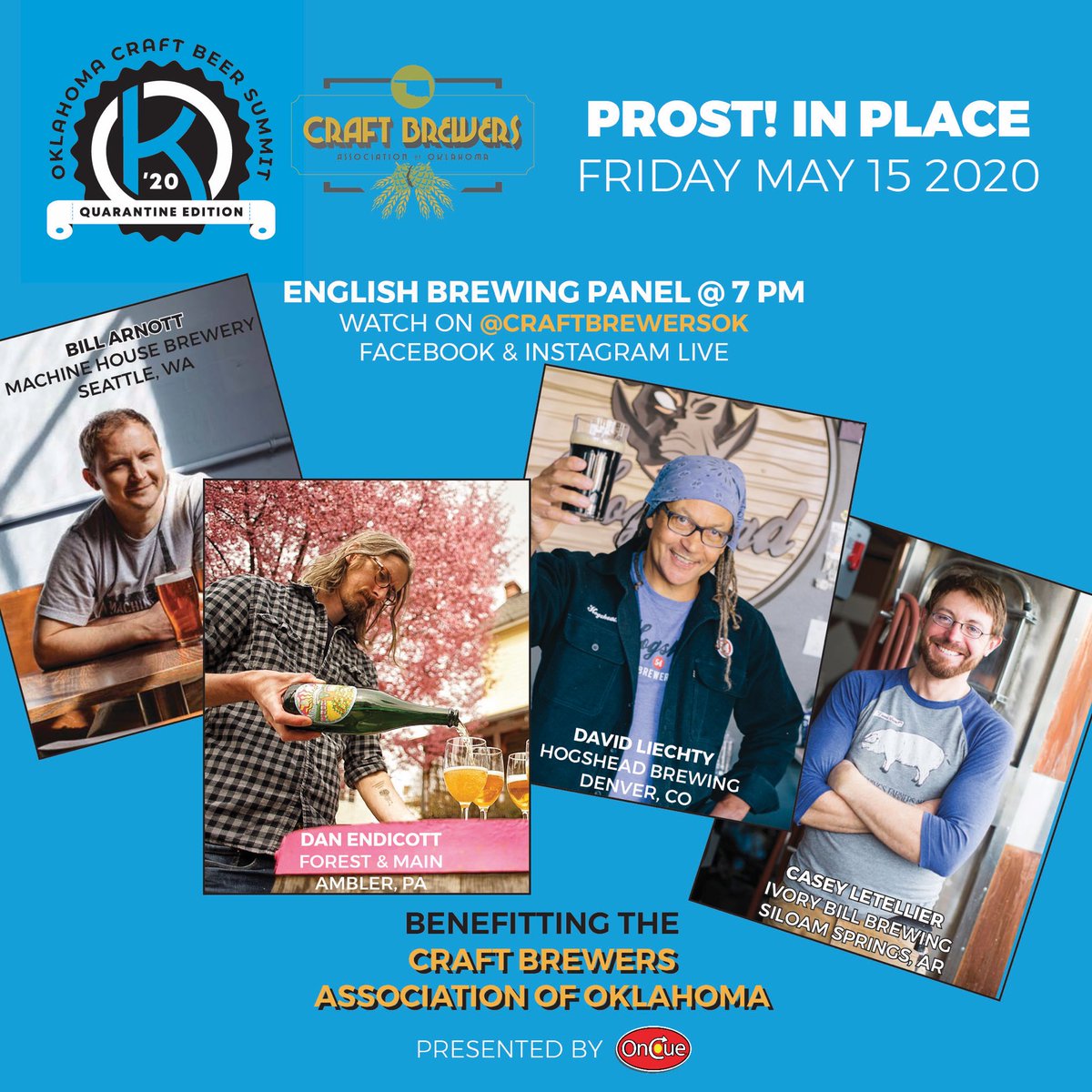 CraftBrewersOK's tweet photo. Tonightโs the night! ๐๐ผ We have a great lineup of speakers for tonightโs Craft Beer Summit. #ProstInPlace with us and soak in all things craft beer.
7pm - English Brewing
7:30pm - East Coast All-Stars
8pm - Future of Craft Beer https://t.co/bVGcxxB214