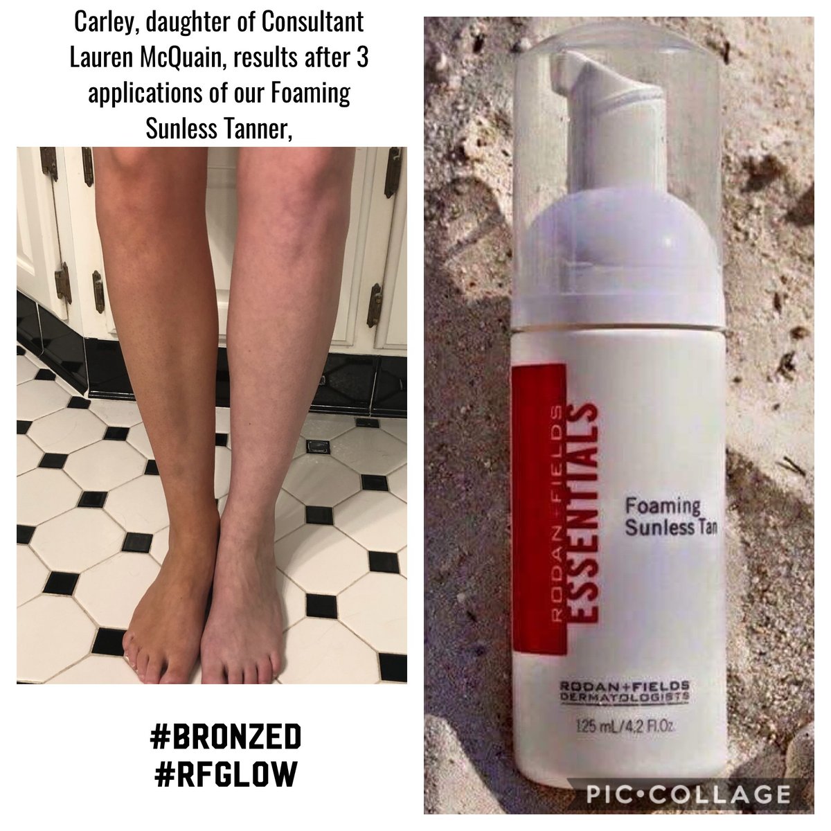 ldmcquain's tweet image. Looking for that healthy summer glow?! I’ve got you.
 Just look at my daughters 3 day results using our Foaming Sunless Tanner. Follow with our Active Hydration Body Replenish and you are picture perfect! 
#healthyglow #bronzedlook #safetan