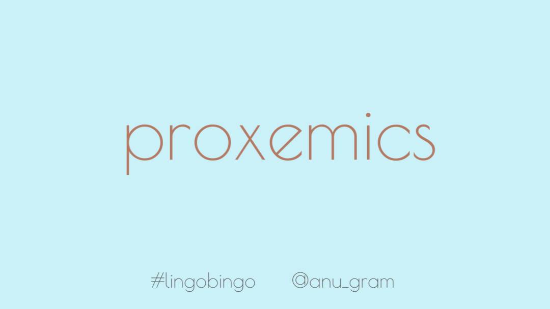 A word that is particularly relevant right now'Proxemics', the study of the spatial requirements of humans and animals and the effects of population density on behavior, communication, and social interaction #lingobingo