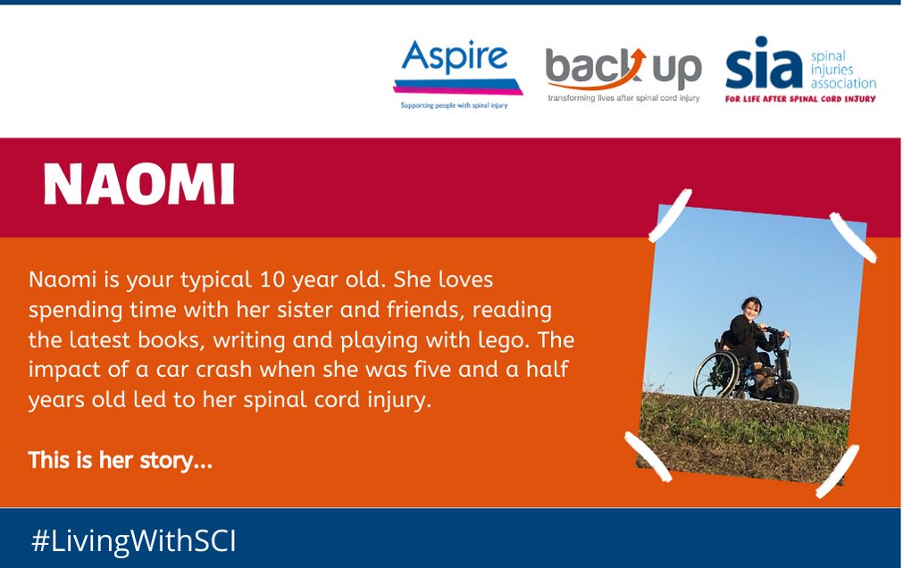 spinalinjuries's tweet photo. Today we're marking Spinal Cord Injury Awareness Day and we are sharing stories of people living with spinal cord injury at any age.
This is Naomi's story... #SCIAD2020 #LivingwithSCI
READ MORE: https://t.co/7SOliNyQU4 https://t.co/iHMc0bYp6a